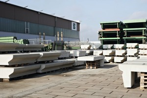  The open-air storage yard at Lothar Beeck Fertigteilbau GmbH  