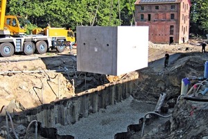  Durch die monolithischen Beton-Fertigteile konnte die Einbauzeit deutlich reduziert werden 