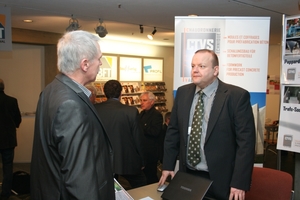  Philippe Bachelet at the stand of CTVS Sarl at the 57th BetonTage in the German city of Neu-Ulm 