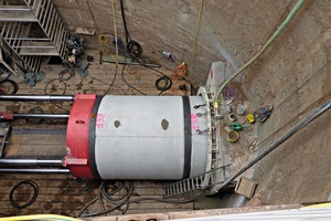  Pipe-jacking works were carried out at a depth of 11 m for the new ­Heidelberg main collector 