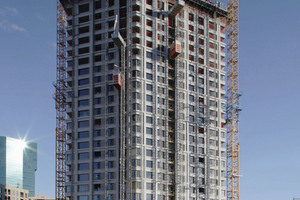  When this photo was taken, the shell of the Zölly Tower was nearing completion as 23 stories had already been built 