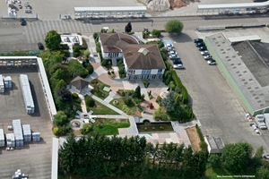  Aerial photograph of the head office and factory at Steinbourg in eastern France 