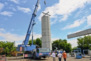  Prototype of a tower structure made of double wall elements with a height of about 16.0 m 