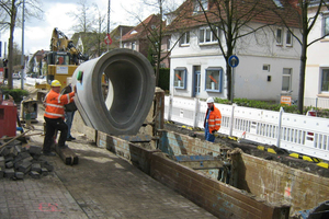  Approx. 560 m of egg-shaped reinforced-concrete pipes were installed at Alexanderstraße in Oldenburg  