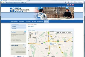  Fig. 7 Important feature: A map to print of how to find the company, possibly including route planner. (Beton-fertigteilwerk Rostock). 