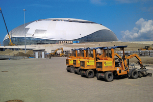  Für die Pflasterung in Olympiapark Sochi wurde die Verlegemaschine VM-203 eingesetzt 