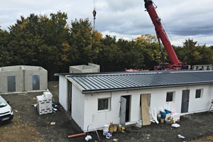  This is how the emergency shelters look like, that are currently under ­construction in Bad Neuenahr-Ahrweiler  