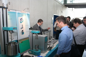  General Manager, Markus Greim, presented innovations of Schleibinger Geräte GmbH at the accompanying exhibition 