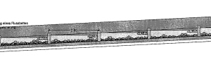  1Longitudinal cross section of the fish ladder  