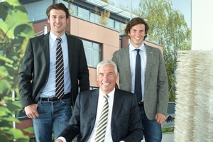  Rudolf Scholz (middle) hands over the management of the company to his sons, Gregor (left) and Dennis  