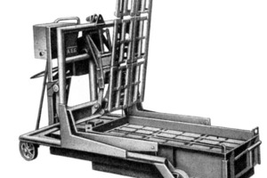  Fig. 5 „Egg-layer“ for hollow blocks 1950 [Betonsteinzeitung 1950, Heft 9]. 