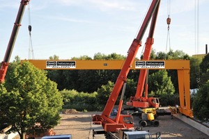  Fig. 1 The erection of a new double girder – gantry crane at the customer.  