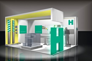  H-Bau Technik will use this stand ­design at the Bau trade show  