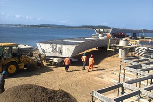  Die Bereiche der Zufahrten und Abzweigungen wurden komplett in Betonbauweise mit Zugvorspannung umgesetzt  