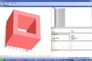  Abb. 5 Im Eigenschaftsfenster wird das Fertigteil komplett visualisiert. Beton, Bewehrung, Einbauteile. Transparent geschaltet wird alles sichtbar. Daneben stehen sämtliche Dokumente in direktem Zugriff. 