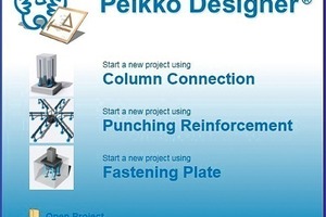  Fig. 1 Startup panel of Peikko Designer®. 