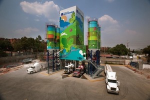  Besides its state of the art technical features the new plant stands out through the artistic decoration of the facades
 