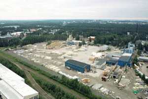  Aerial photograph of the headquarters and the main production site of Lakan Betoni Oy located in the Finnish Joensuu 