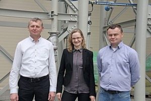  Joana Robakowska, the translator of Masa, with the company owners of Kost Bet, Krzysztof (left) and Pawel Matyja 