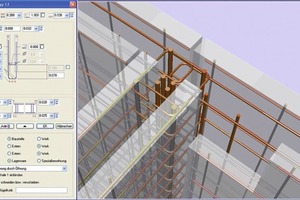  Fig. 8 Parameterized placement of additional reinforcement. Automated placement of lattice girders and insulation anchors. 