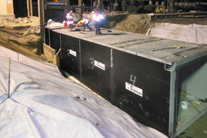  The pedestrian underpass of the railroad station in Thayngen consists of four box segments 