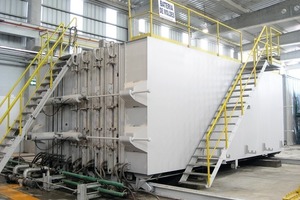  Abb. 3  Batterieschalungen mit dem ThermalCure-Umwälzsystem zur Erwärmung der Schalungen auf 55 °C. 