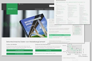  Neben der Print-Ausgabe gibt es die Betontechnischen Daten mit vielen Details rund um Zement und Beton jetzt auch online 