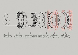  Abb. 1a Das innovative rote Kabel- und Rohrabdichtungssystem HSI 150 mit seinen Systembauteilen.  