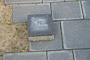  2Damage pattern 1: color difference ­between a retained ­sample and the blocks of the pavement 