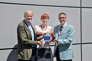  Professor Josef Hegger (IMB), Projektleiterin Silke Tomoscheit (ITA), Professor Thomas Gries (ITA) (v. l. n. r.) 