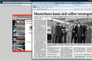  Fig. 9 Newspaper reports on the website are also very effective in terms of publicity and advertisement … (Florack Bauunternehmung). 