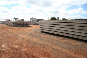  The finished and cured hollow-core floor units are put to storage at the Marialva premises 