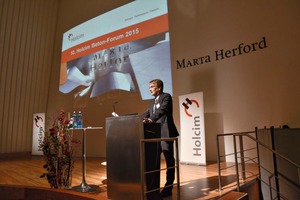  Jens Diebold, Chairman of the Executive Board of Holcim (Deutschland) AG, opened the 10th Holcim Beton-Forum at the Marta Herford Museum 