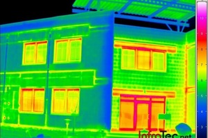  Fig. 2 Building thermography identifies problem areas in buildings and their envelopes, such as poorly insulated lintels.  