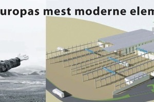  Abb. 1 Direktorin Randi Egeland und das ursprüngliche 3D-Modell des Werksneubaus. 