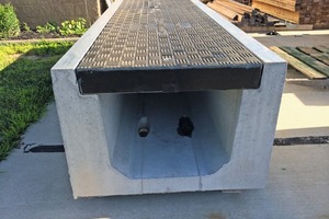  A Fibrelite cover on a precast concrete trench manufactured by US precaster Trenwa 