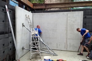  The inner shell is directly fitted to the external wall and safeguarded to the ground slab 