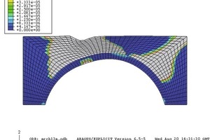  Fig. 9 NLFEA results using the explicit model with contact analysis. 