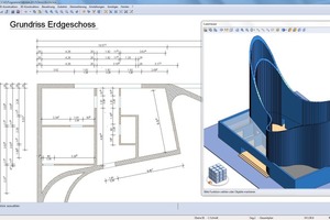  3D formwork plan made with the aid of Strakon 