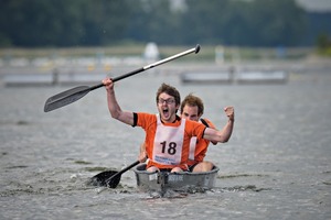  Das Team aus den Niederlanden gewann das Finale der Herren in dem Boot „Hannibal“ 