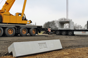  Montage der FBS-Stahlbetonrahmenbauteile auf der Baustelle  