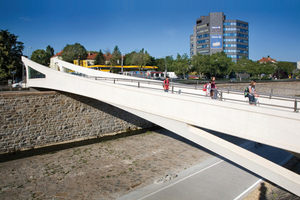  Barrierefreie Fuß- und Radwegbrücke in Wien 