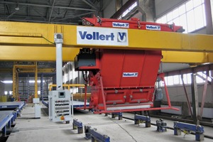  A semi-automated concrete distributor places the concrete in a very precise and uniform way 