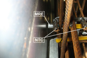  Fig. 2 The sensors were installed prior to casting at Betonwerk Kahla.  