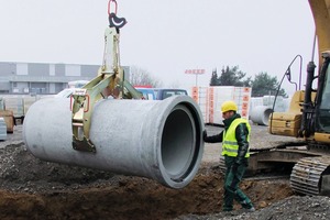  Safe transport of pipes with the Round Grab RG 75/125-Safelock 