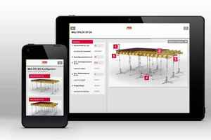  Different apps from Peri provide fast and valuable support during daily construction site operations – among other things, this includes the Multiflex configurator which girder slab formwork utilization can be optimized 