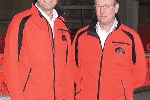  Norbert Peter, Head of the Group Business Unit Precast Plants (left), and und Werner Hörtreiter, Plant ­Manager of the Hengersberg precast location(right), are convinced that the newbuild and the modernization is a clear signal 