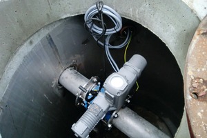  Wentus verarbeitet hoch korrosive Chemikalien. Während der Anlieferung verschließt eine Elektroklappe den Rohrdurchgang zur Kanalisation 