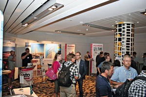  Die Begleitausstellung zahlreicher Zulieferer-Unternehmen war ähnlich gut besucht wie die eigentlichen Vorträge in den verschiedenen Podien 