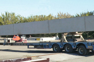  7Transport of a trough-shaped semi-precast girder 